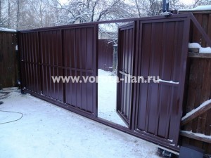 Южное Бутово_ СНТ Ленинское Знамя_ворота откатные с калиткой_калитка